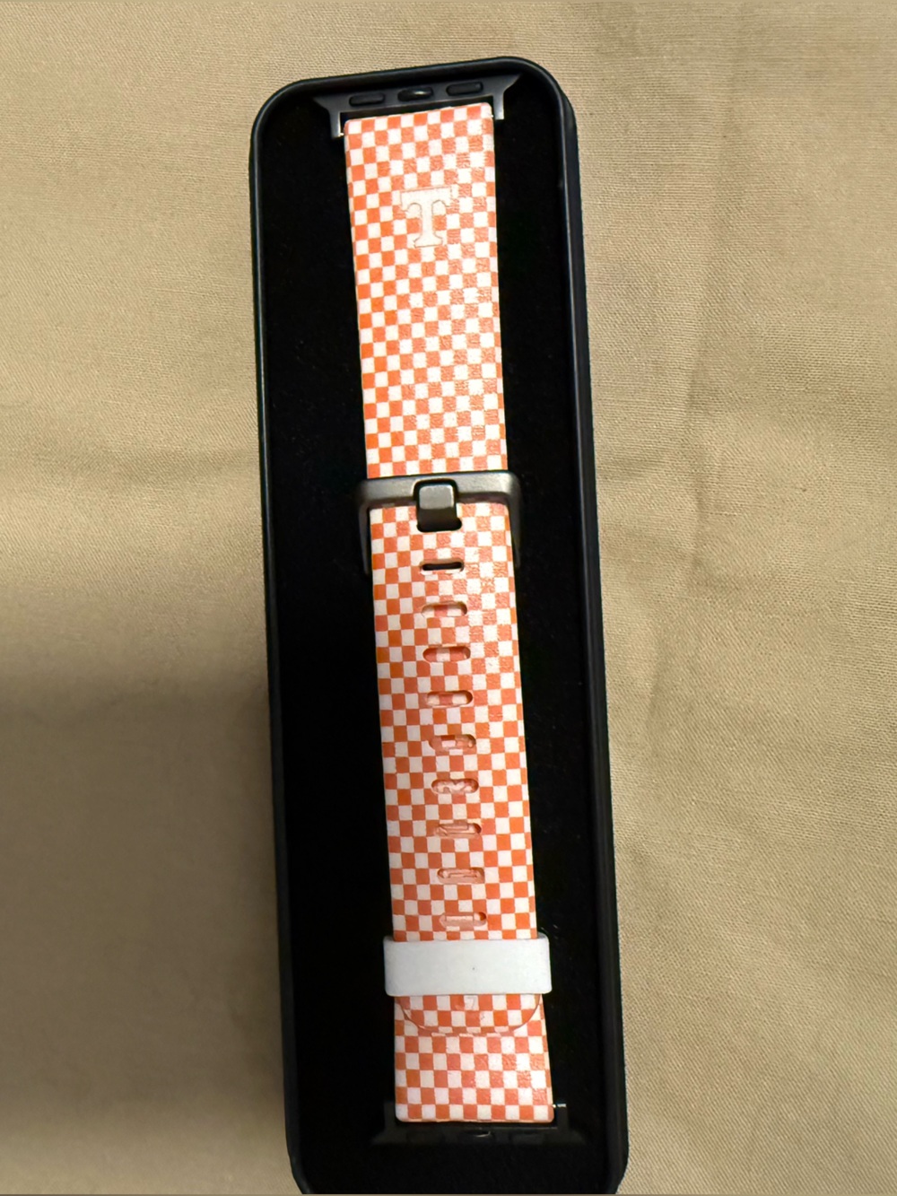 Tennessee Vols Orange Checkerboard Silicone Apple Watch Band